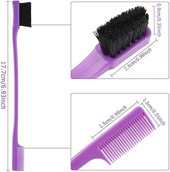 2-in-1 Edge Control Brush & Comb for Seamless Styling