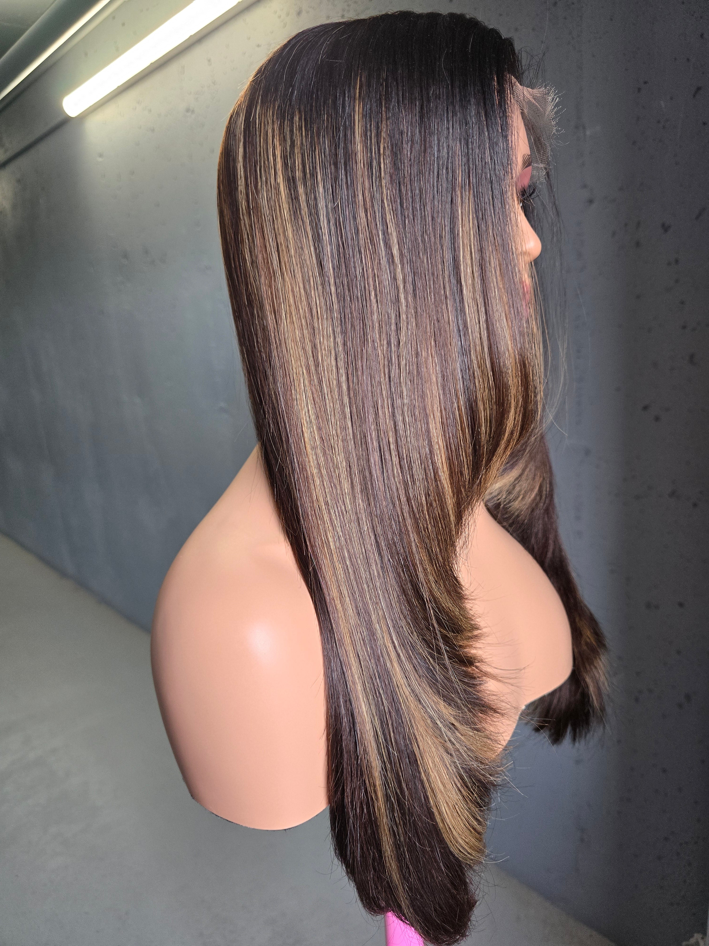 The Saharan Honey – 22" Custom Coloured Raw Hair HD 5x5 Closure Wig | Signature Collection