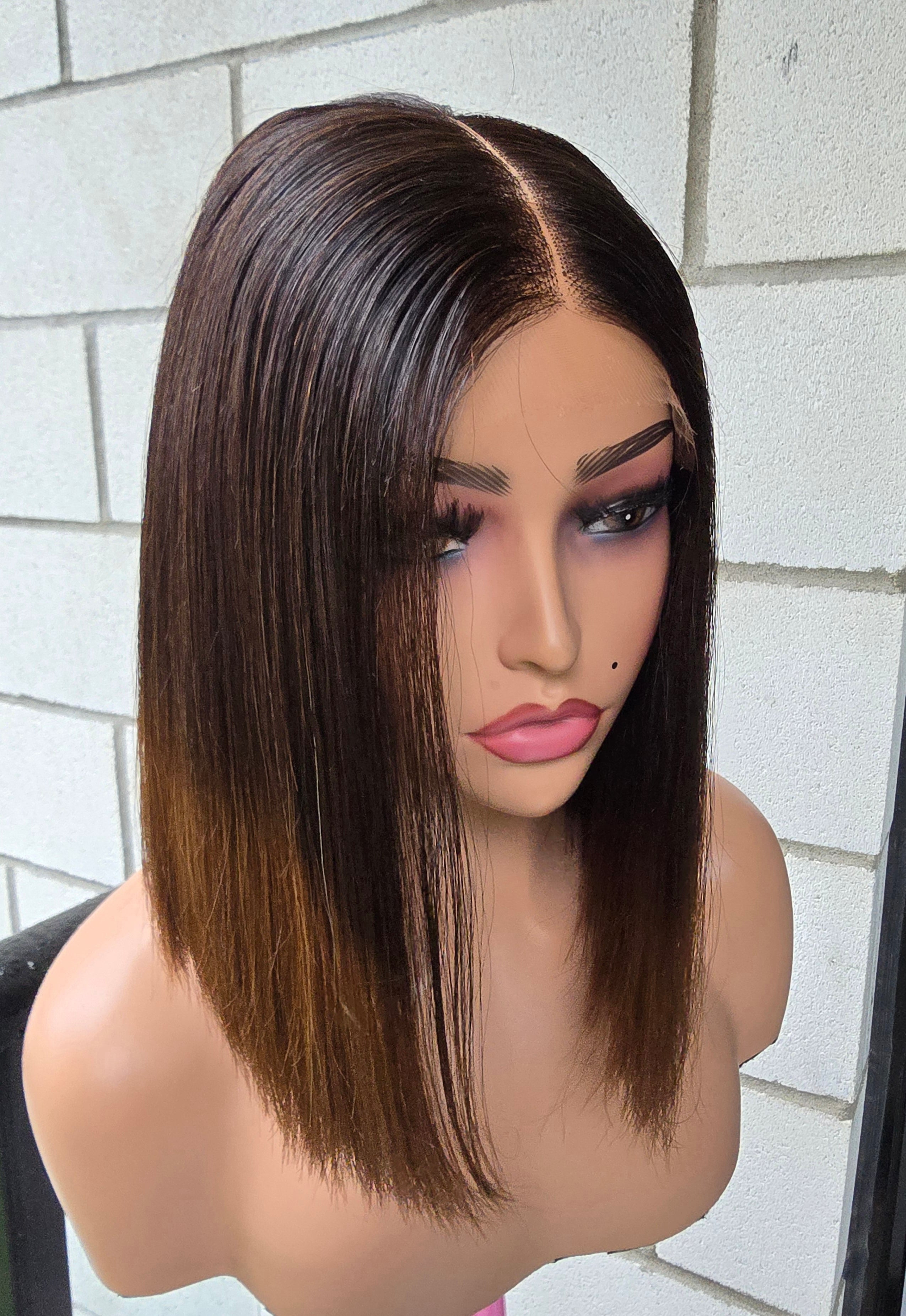 The Monaco | HD Lace Glueless Ombre Blunt Cut Bob (5x5)