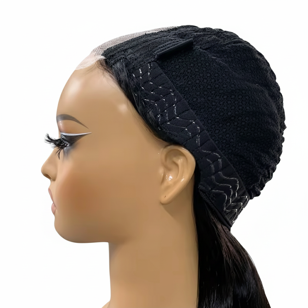 8” Straight Bone straight Bob Wig – 2x6 Closure | Red Highlights | Cambodian hair