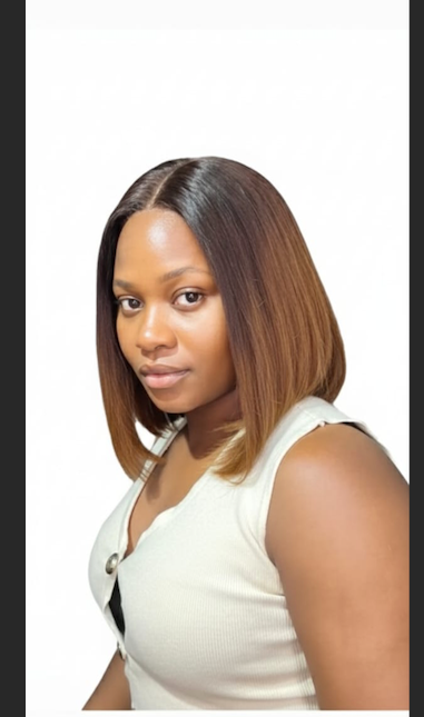 2X6 Lace Deep Middle Part wig on a mannequin head with close-up details of lace, elastic bands, secure combs, and adjustable strap.