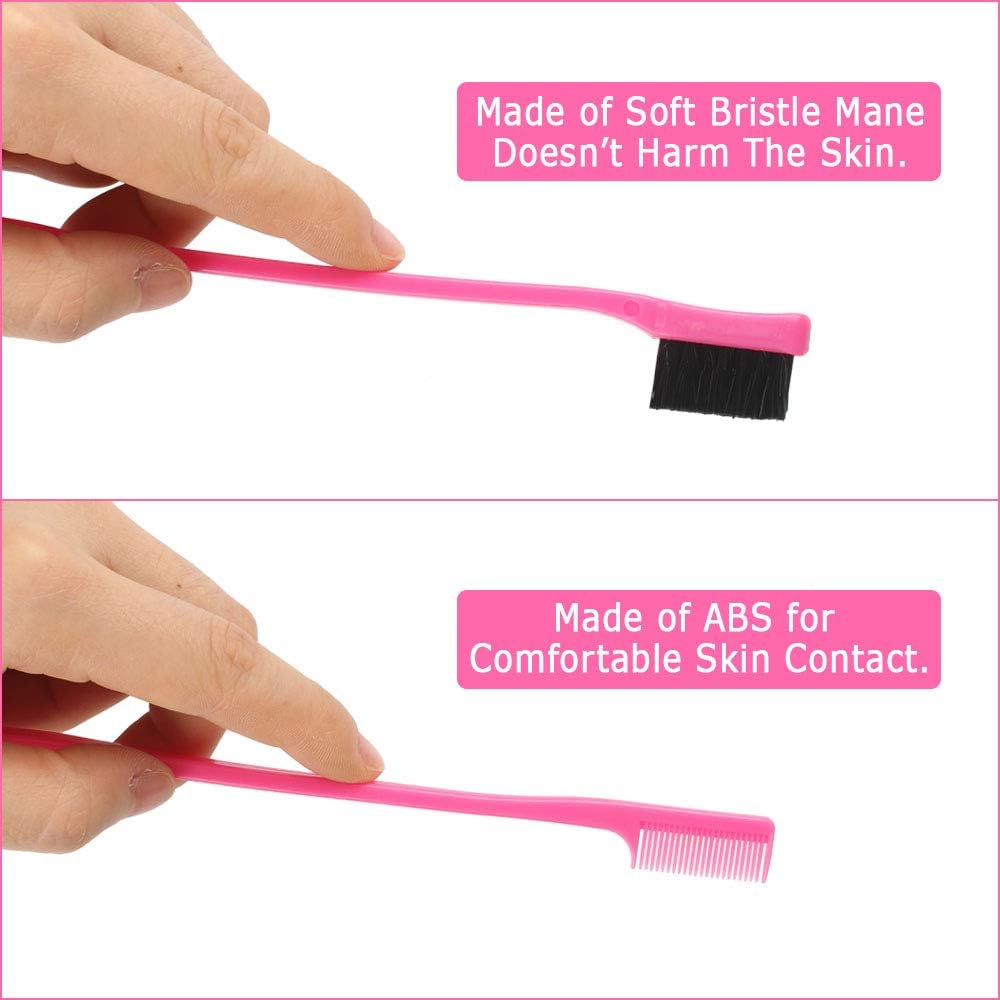 2-in-1 Edge Control Brush & Comb for Seamless Styling