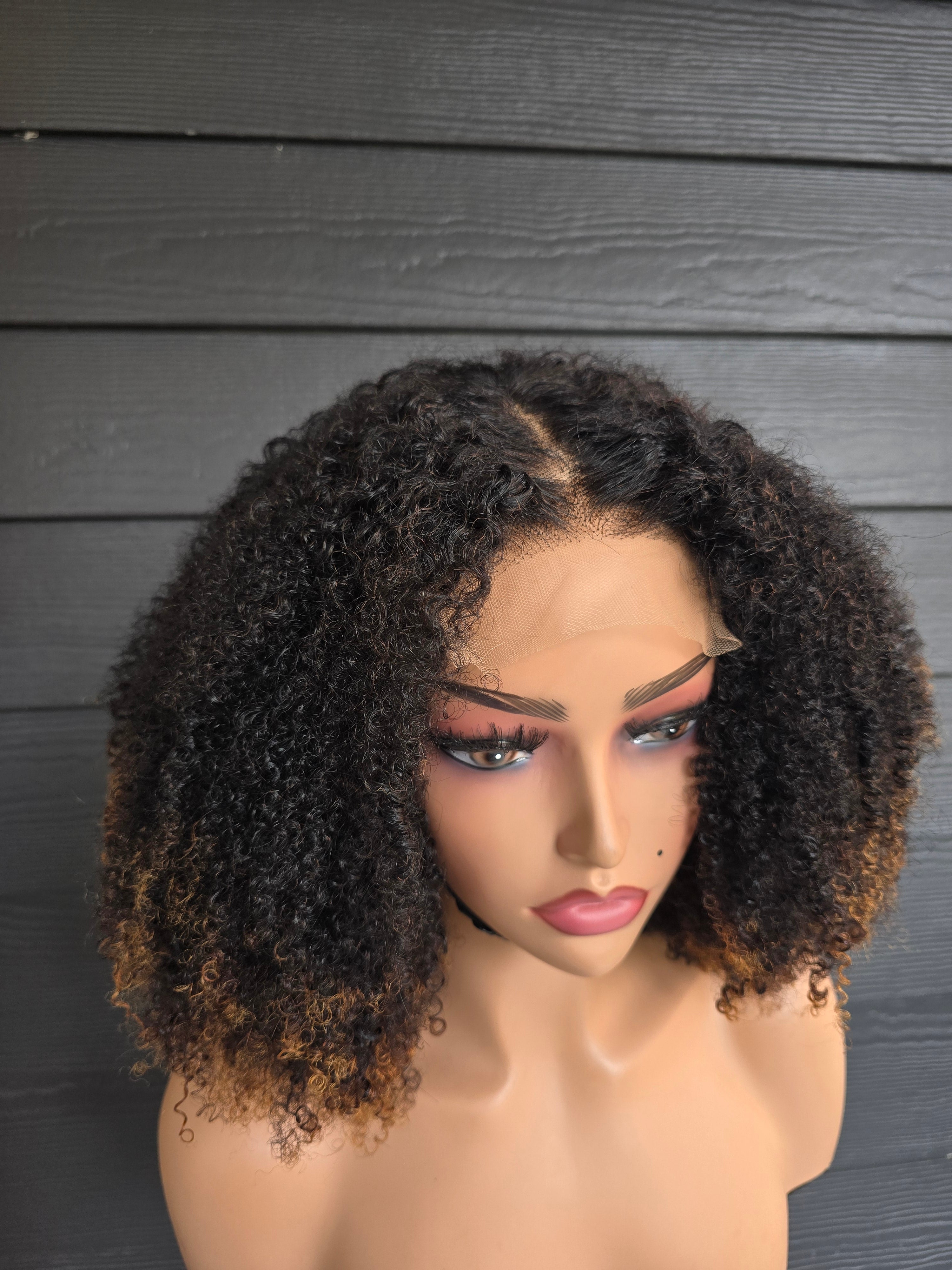 The Marbella Unit | 16 inch  4x4 Glue-less  curly Wig | 4B-4C exotic curl pattern